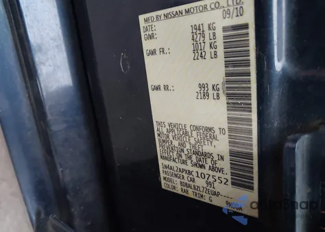 2011 Nissan Altima Base from USA, damaged, VIN 1N4AL2APXBC107552